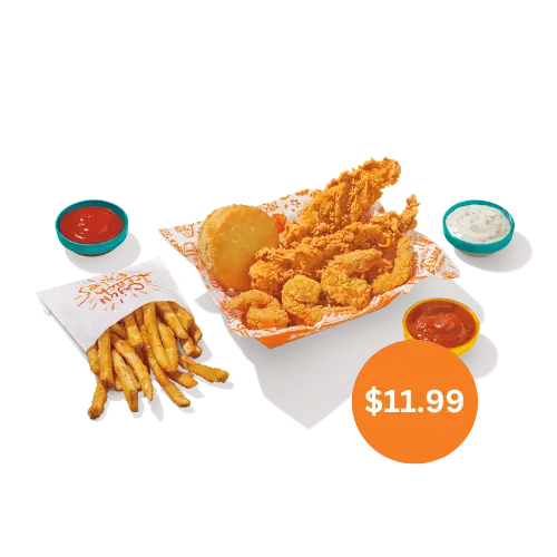 1/4 lb. Popcorn Shrimp & 2 Tenders