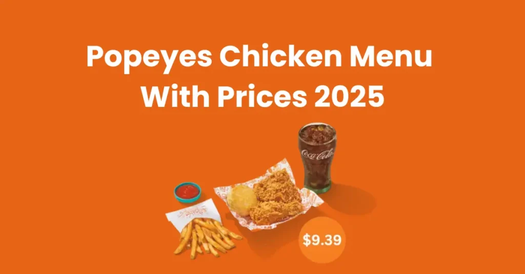 Popeyes Chicken Menu With Prices 2025