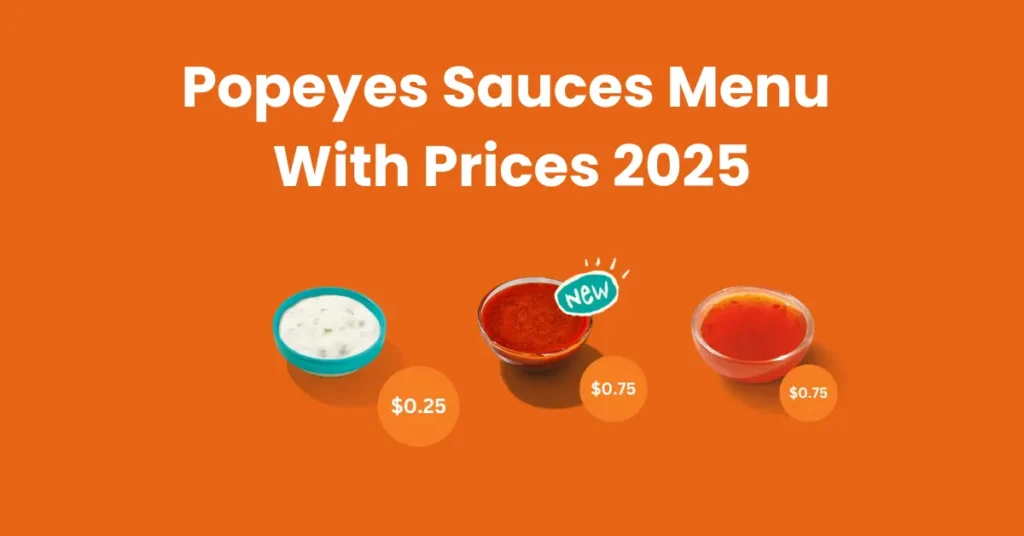 Popeyes Sauces Menu With Prices 2025