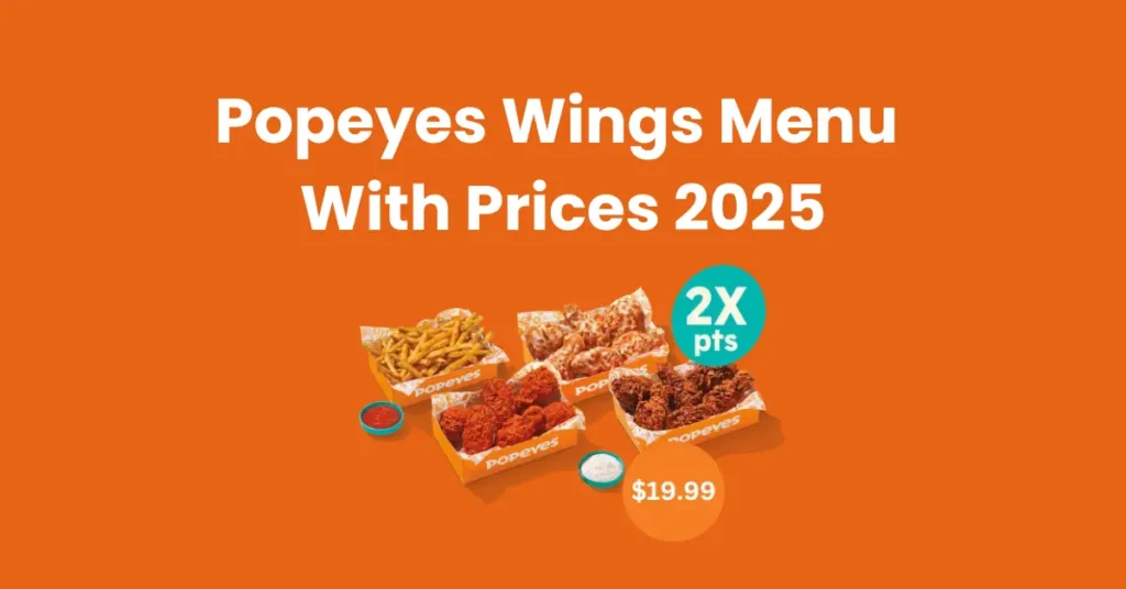 Popeyes Wings Menu With Prices 2025